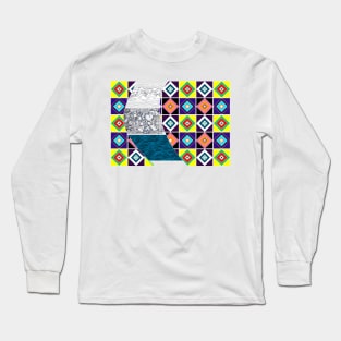 the green landscape in vector risk city wallpaper 2 Long Sleeve T-Shirt